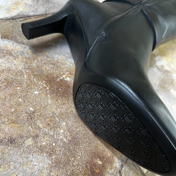 NWB Ralph Lauren Ardington Calfskin Leather Boots Size 6B Black - Picture 12 of 14